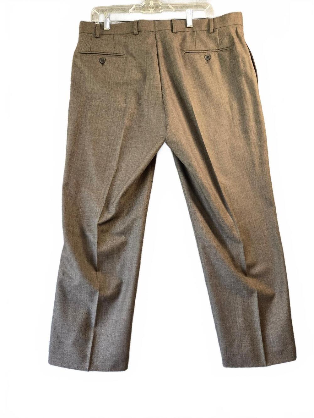 Collection by Michael Strahan Men's Wool Blend Dress Pants Brown 36x30